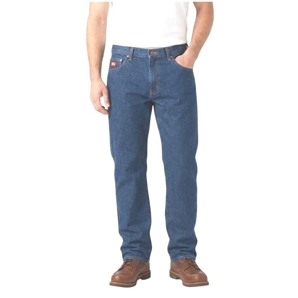 Dickies Occupational Wear Men's Relaxed Fit Straight Leg Denim Jeans Size 34x39U